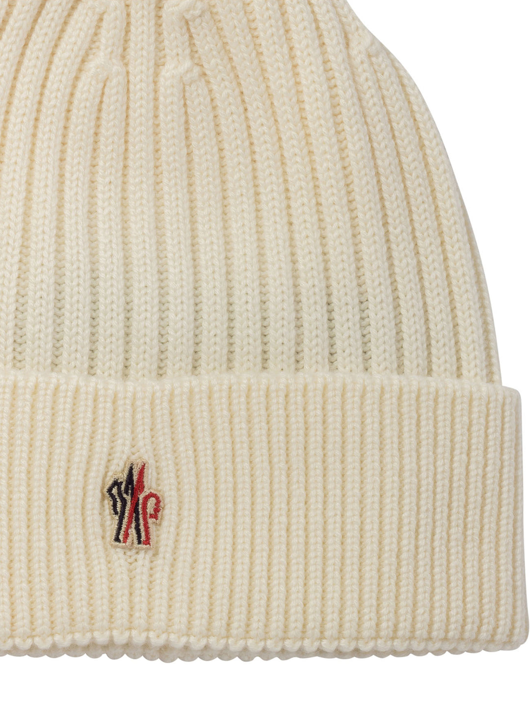 Ribbed Wool Beanie Hats White