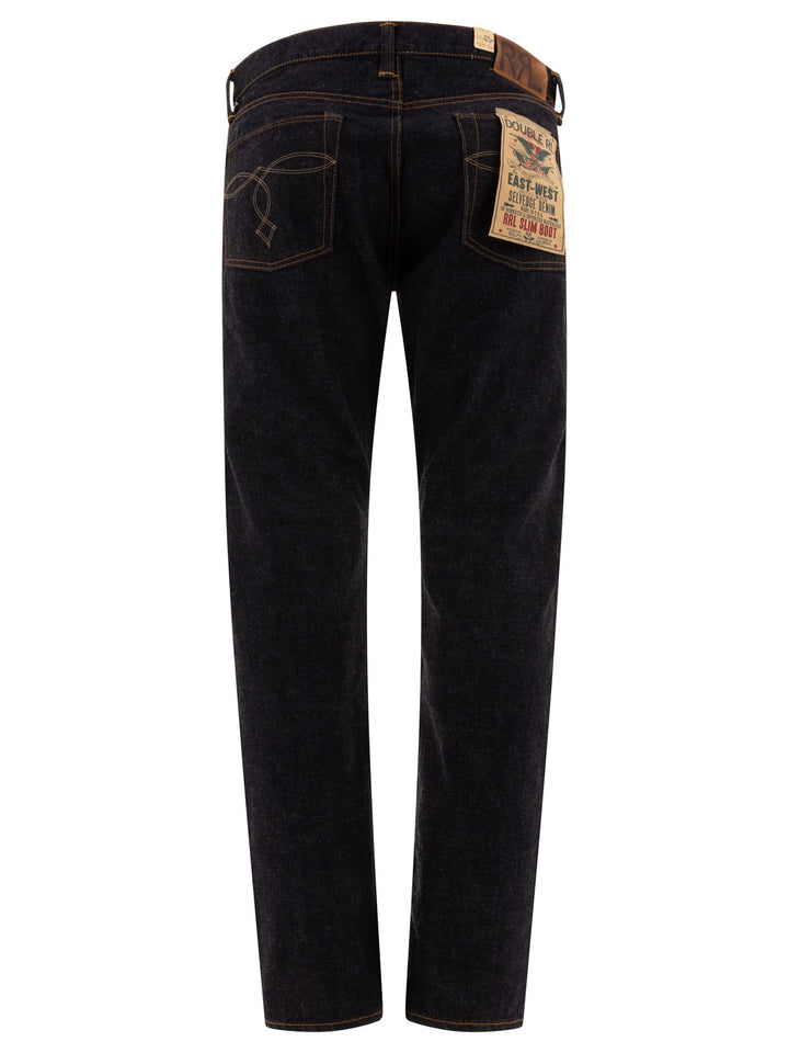 East-West Bootcut Jeans Blue