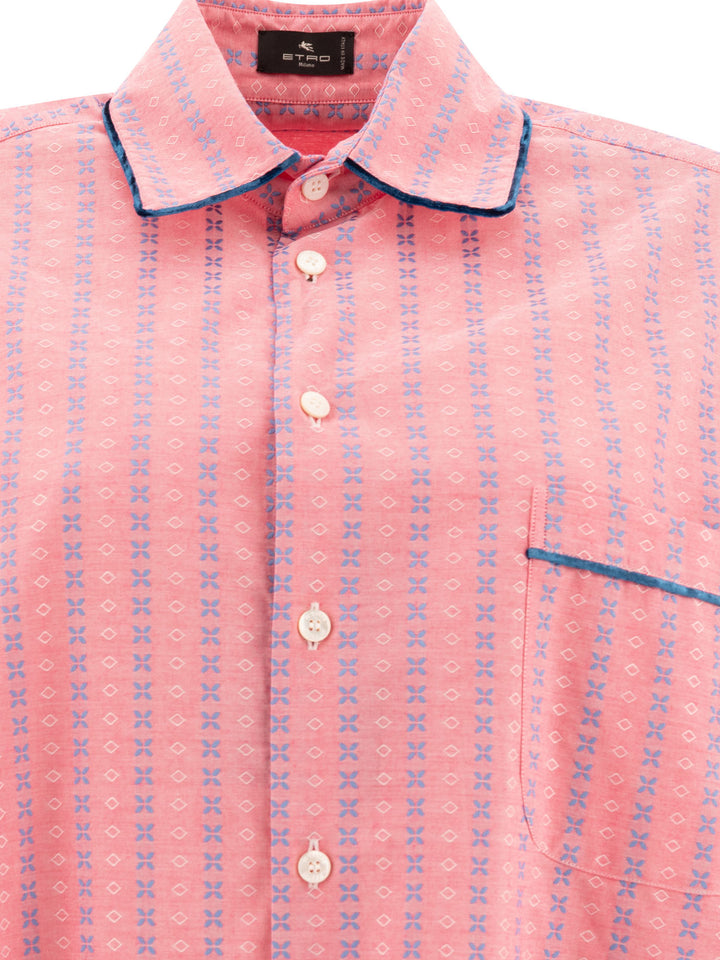 Jacquard Shirt Shirts Pink