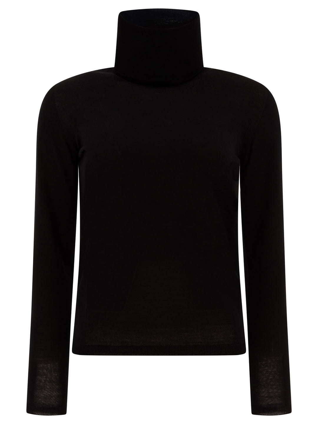 Wool Turtleneck Sweater Knitwear Black