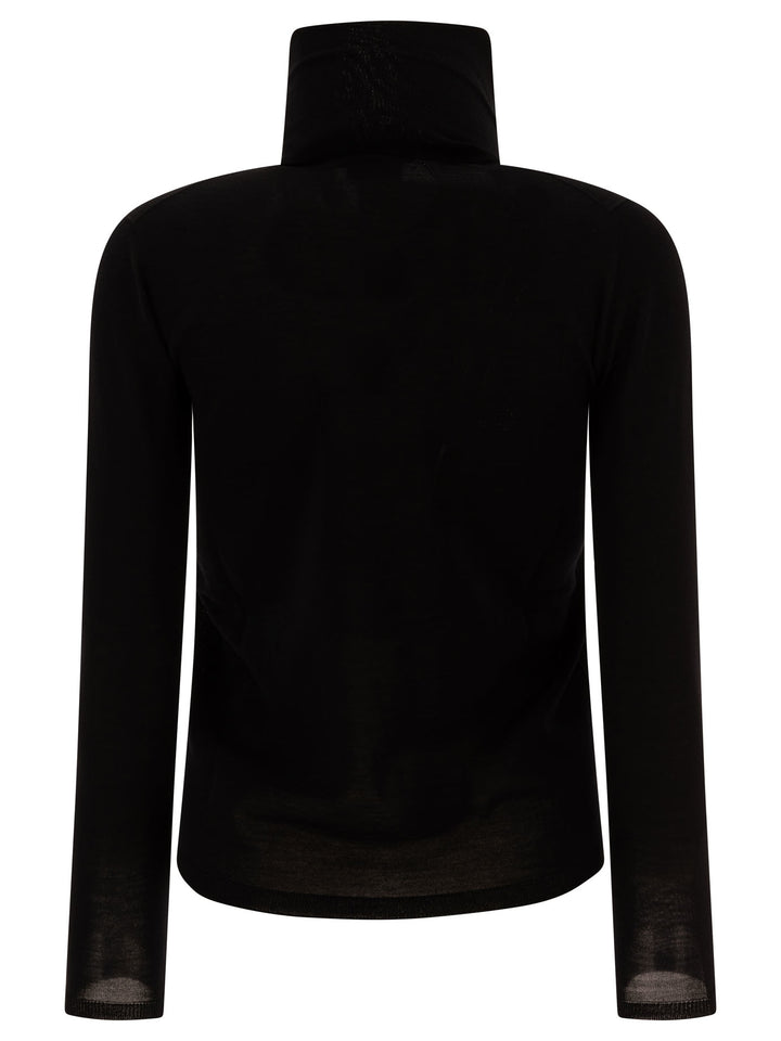 Wool Turtleneck Sweater Knitwear Black