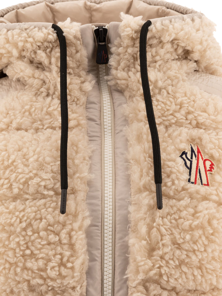 Shearling Down Vest Jackets Beige