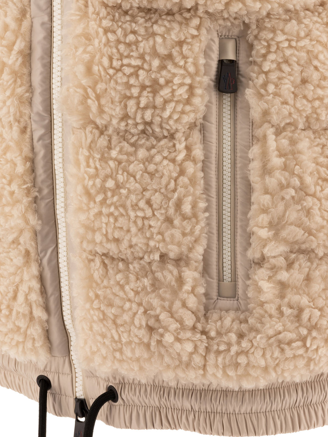 Shearling Down Vest Jackets Beige