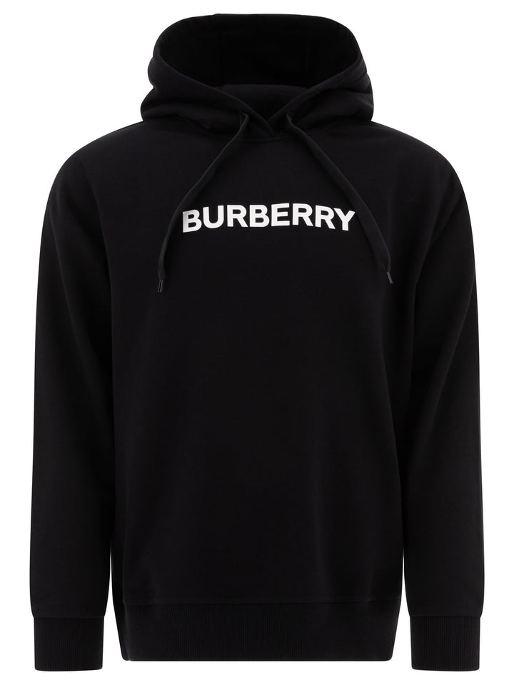 Logo Cotton Hoodie Sweatshirts Black