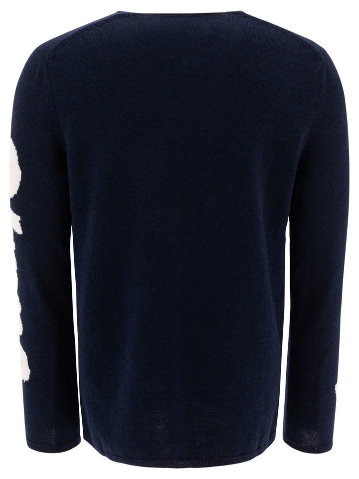 Jacquard Crewneck Sweater Knitwear Blue