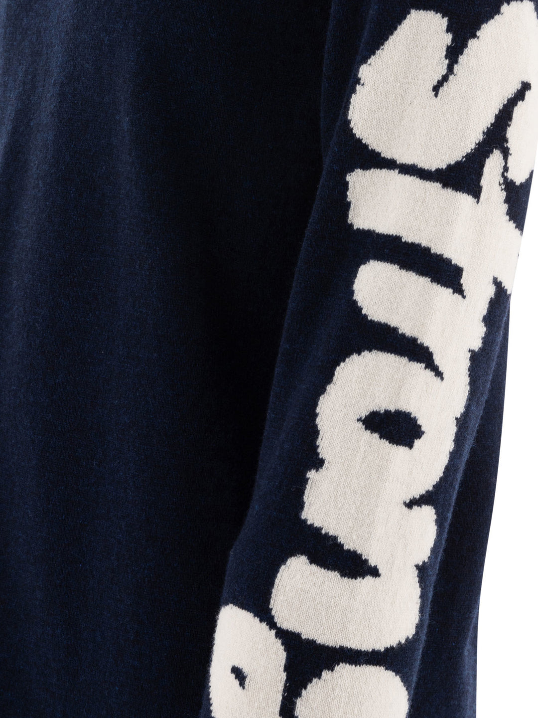 Jacquard Crewneck Sweater Knitwear Blue