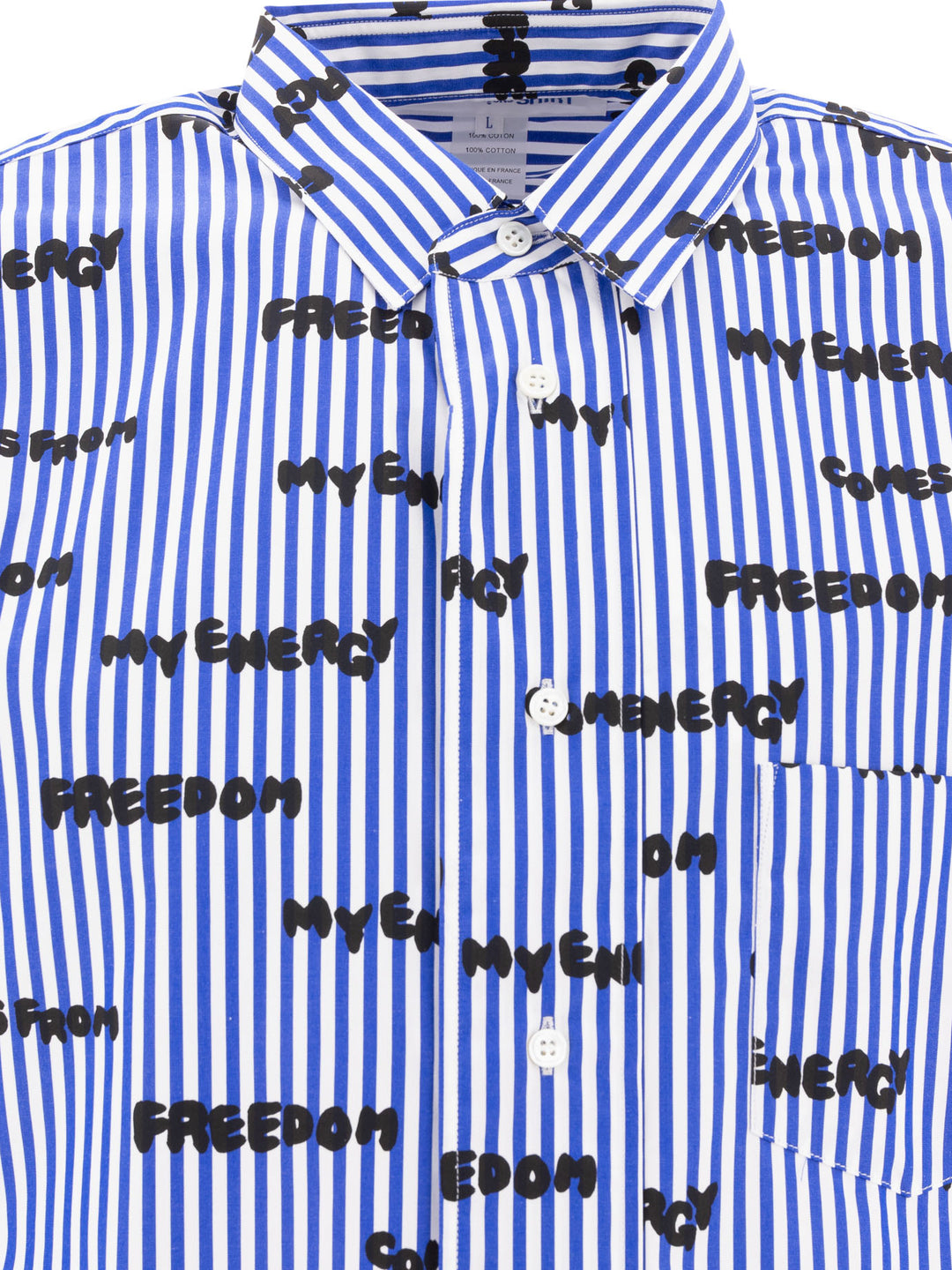 Printed Striped Shirt Shirts Blue