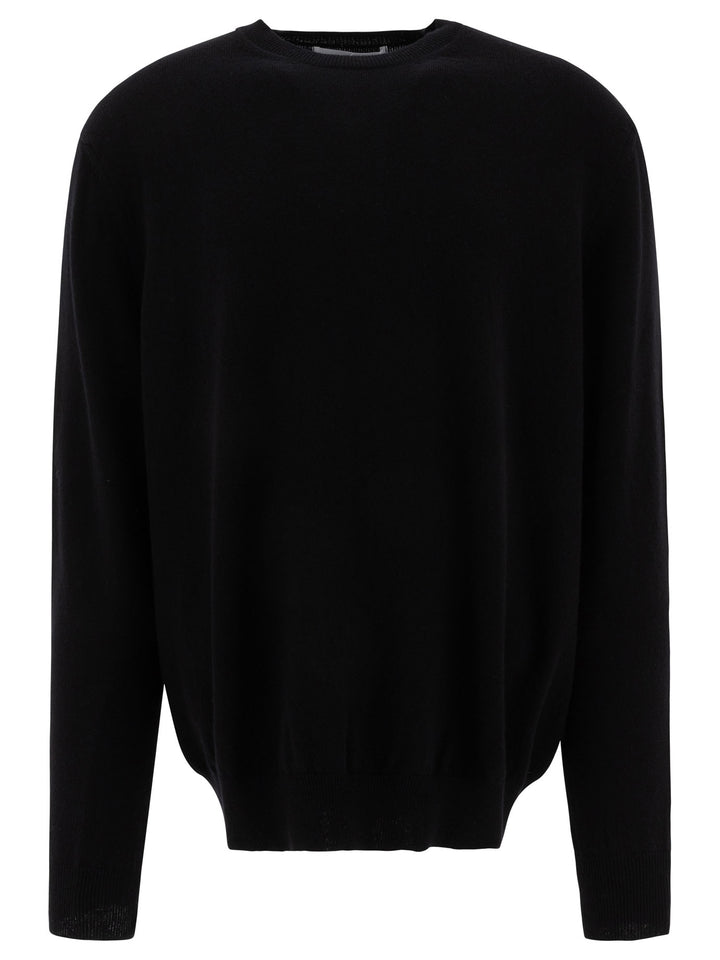 Wool Crewneck Sweater Knitwear Black