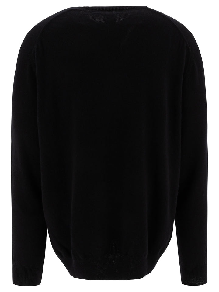 Wool Crewneck Sweater Knitwear Black