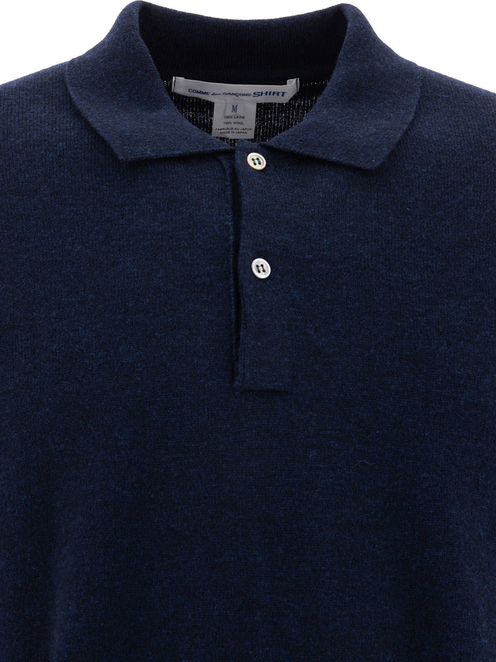 Wool Polo Shirt Polo Shirts Blue