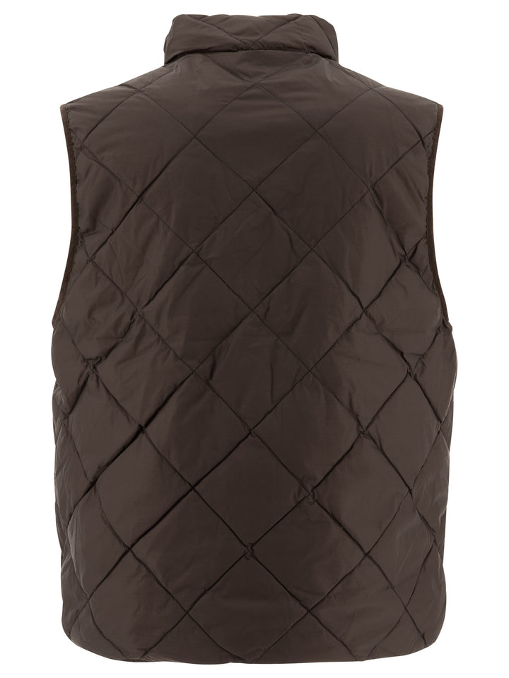 Light Down Vest Jackets Brown