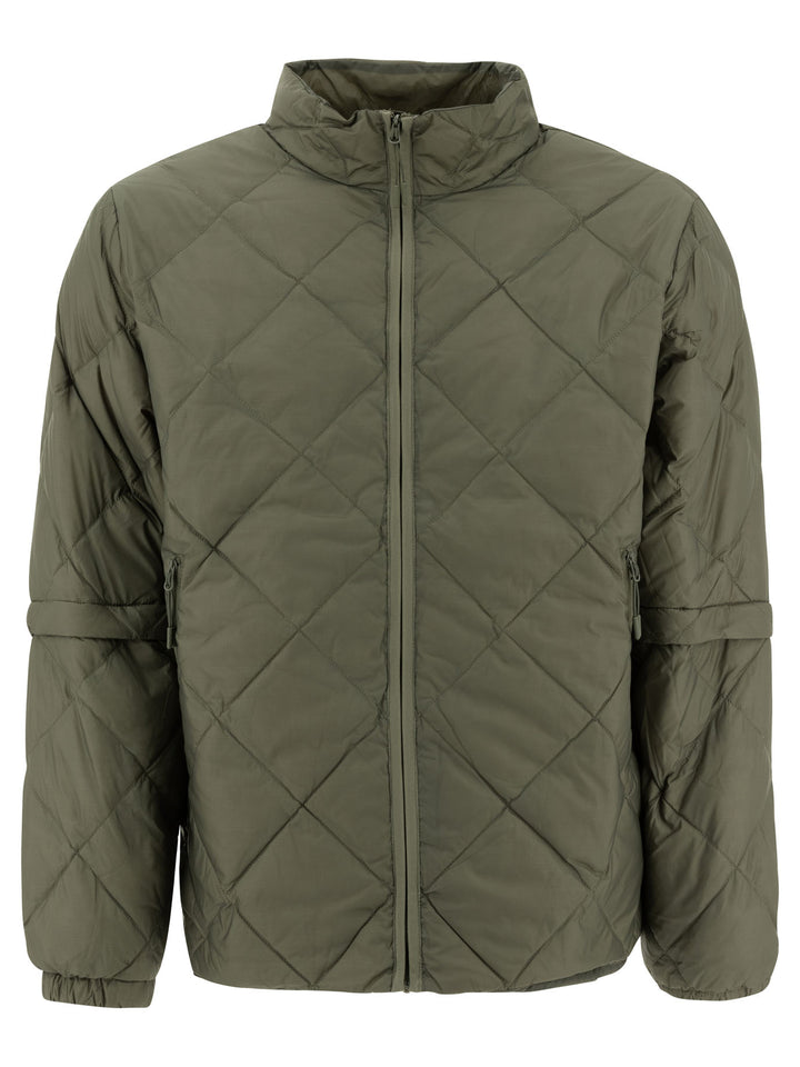 Light Down Detachable Sleeves Jacket Jackets Green