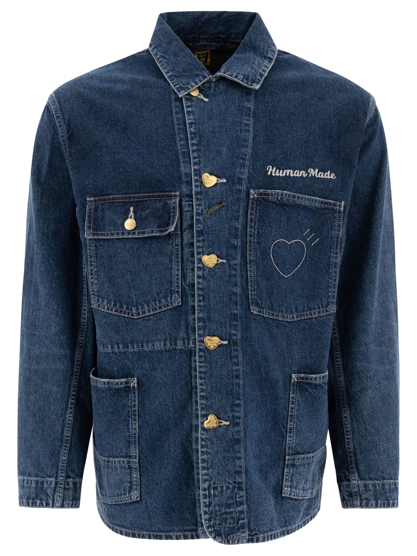 Human Made Denim Coverall Jackets Blue - Wanan Luxury