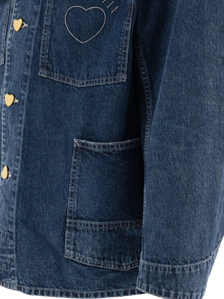 Denim Coverall Jackets Blue