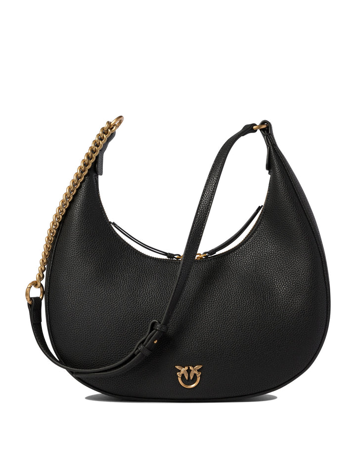 Brioche Hobo Shoulder Bags Black