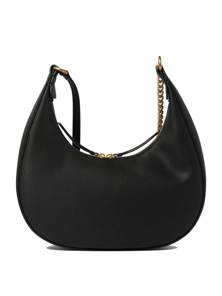 Brioche Hobo Shoulder Bags Black