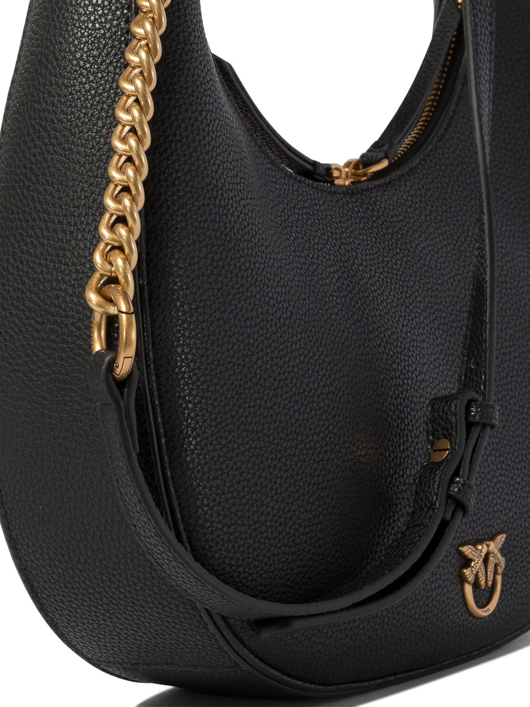 Brioche Hobo Shoulder Bags Black