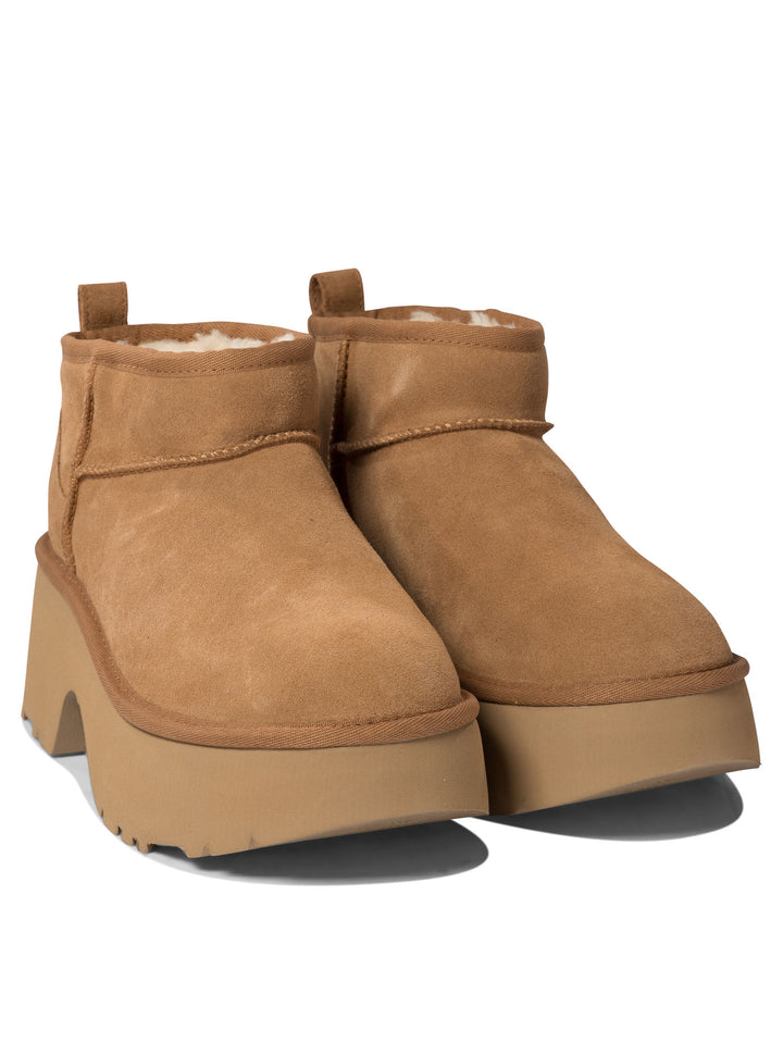 Classic Ultra Mini New Heights Ankle Boots Beige