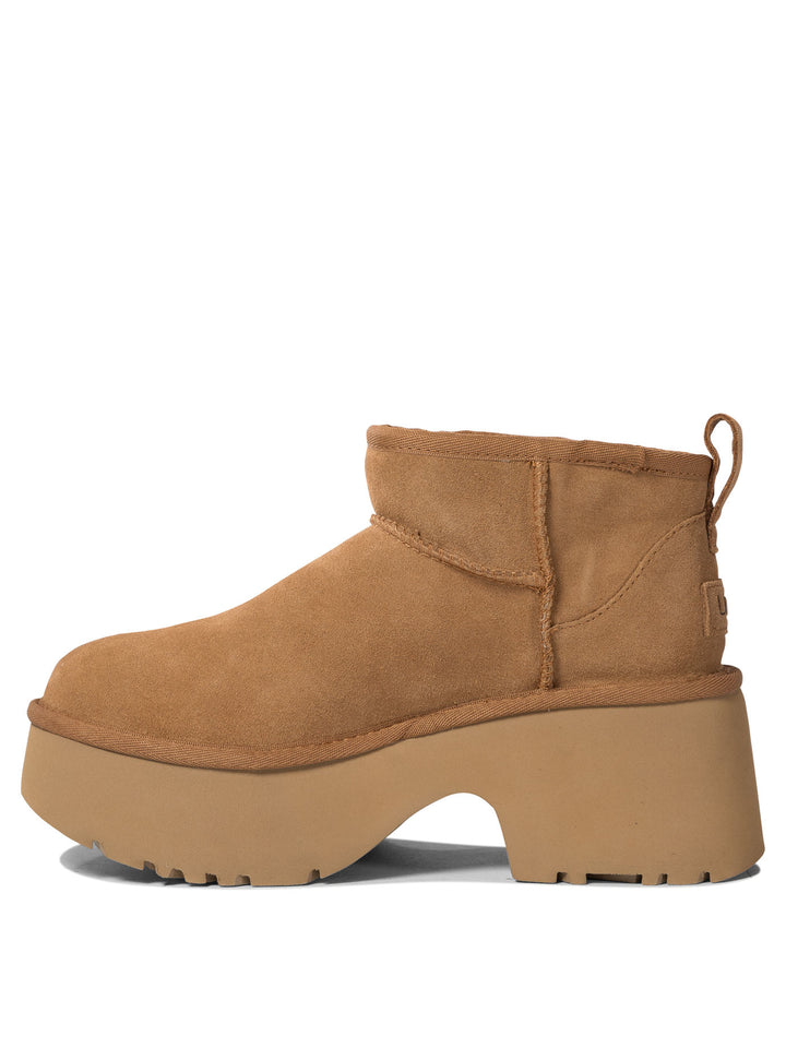 Classic Ultra Mini New Heights Ankle Boots Beige