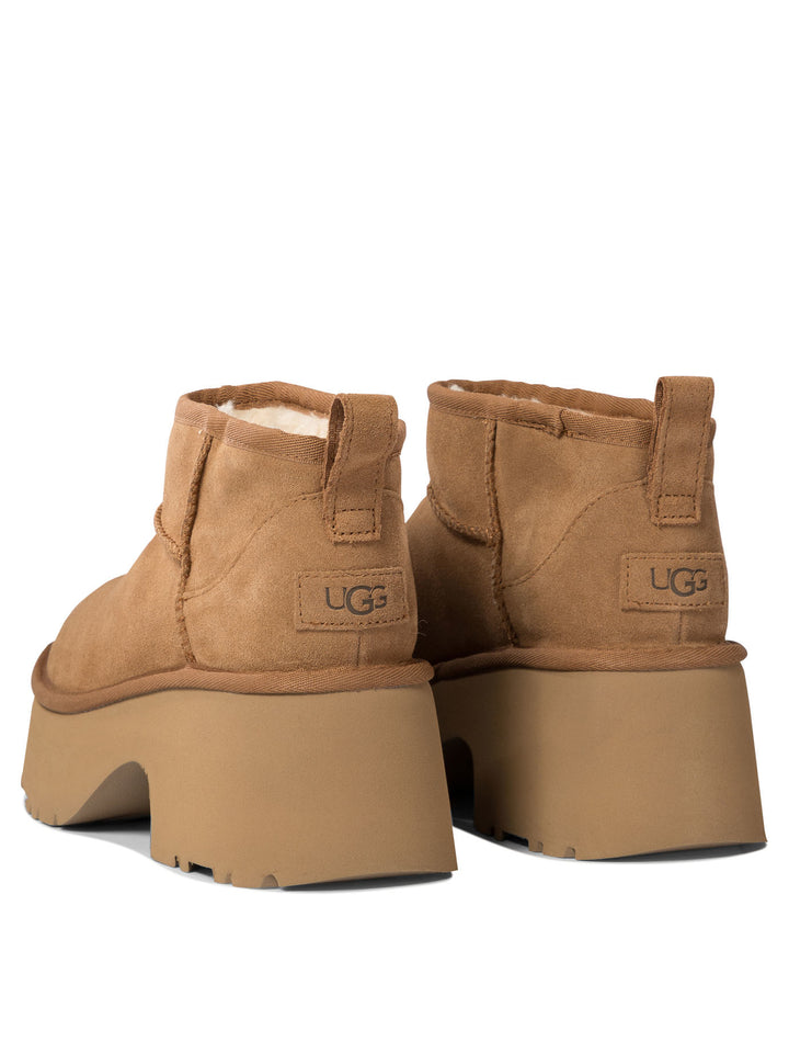 Classic Ultra Mini New Heights Ankle Boots Beige