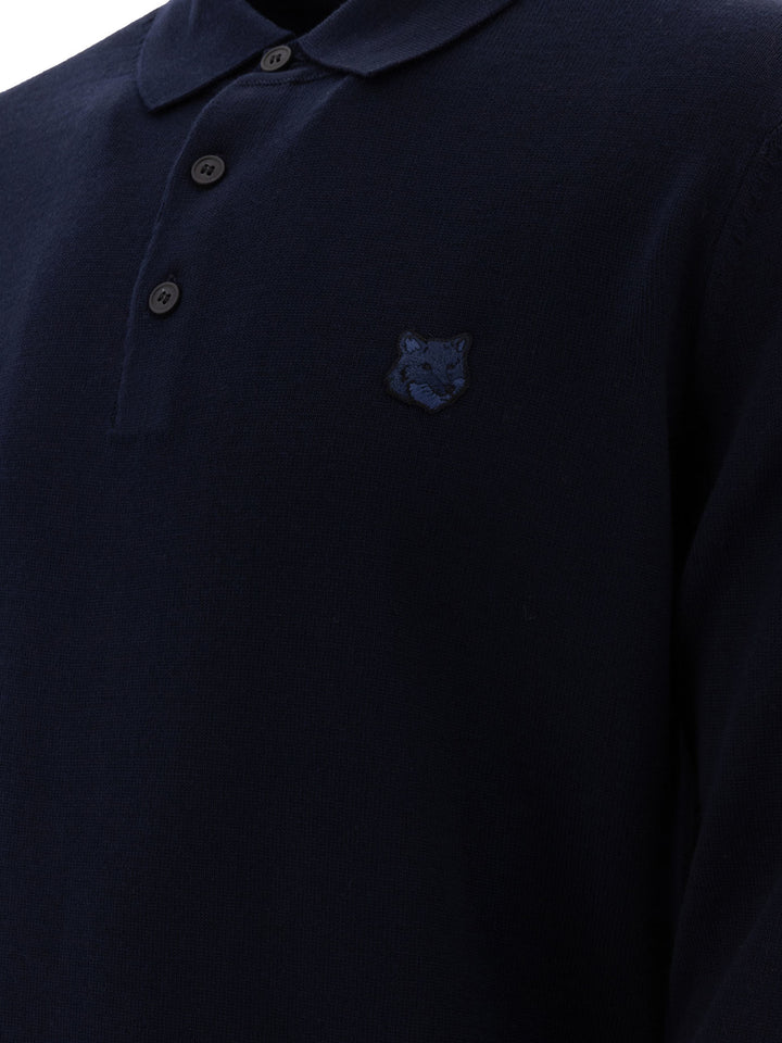 Bold Fox Head Polo Shirts Blue