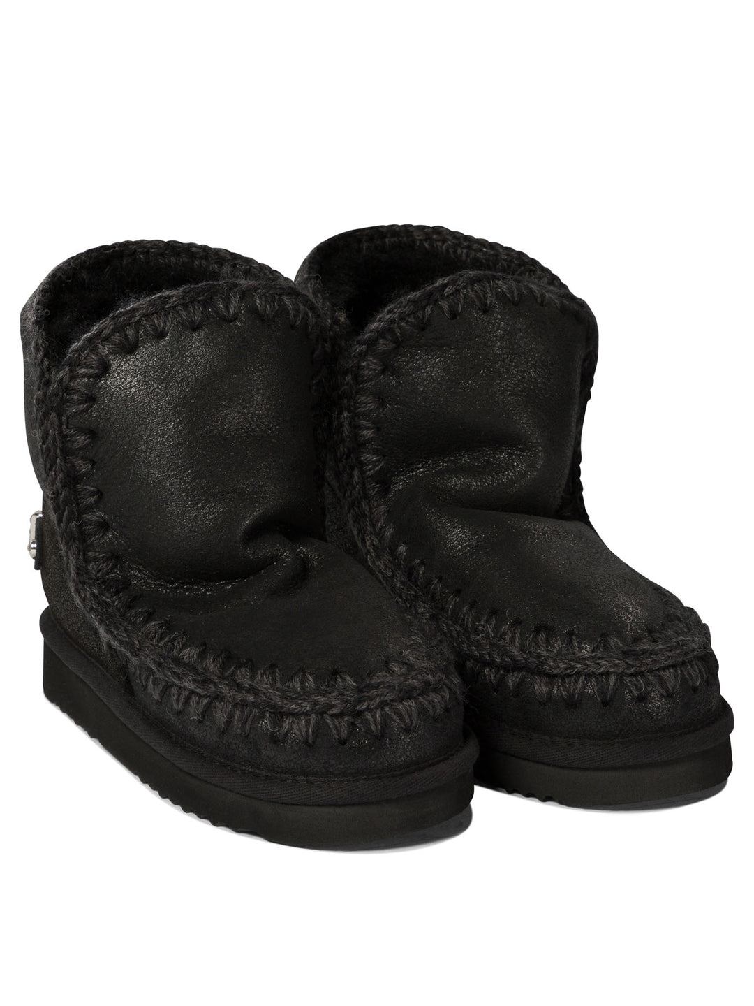 Eskimo 18 With Rhinestones Logo Ankle Boots Black