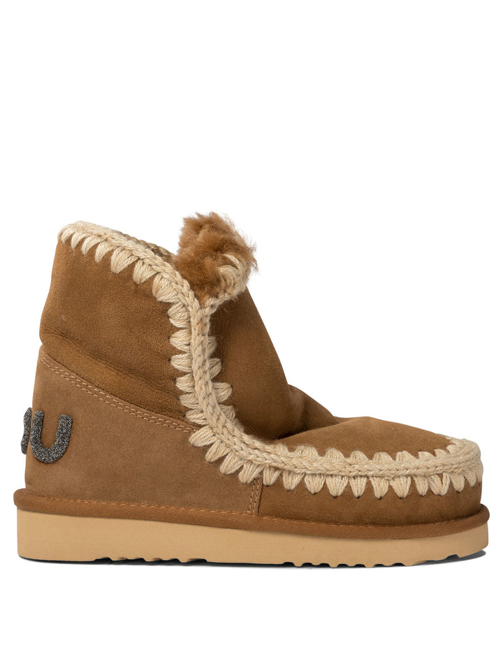 Eskimo 18 Glitter Logo Ankle Boots Brown