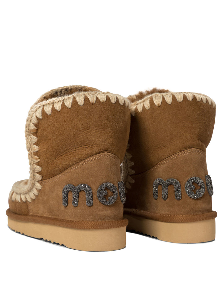 Eskimo 18 Glitter Logo Ankle Boots Brown