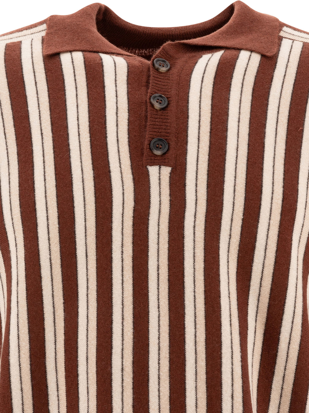 Hogan Stripe Polo Shirts Brown