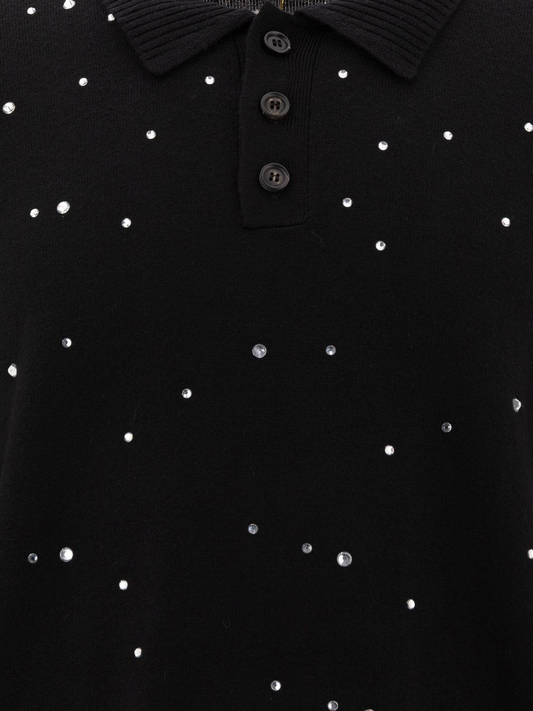 Embellished Cycling Polo Shirts Black