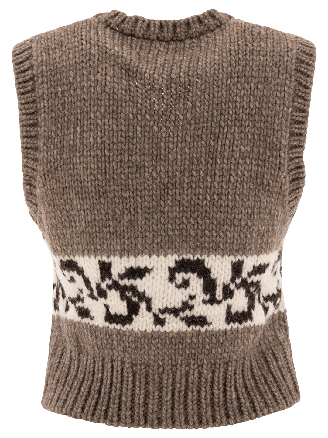 Embroidered Vest Knitwear Grey