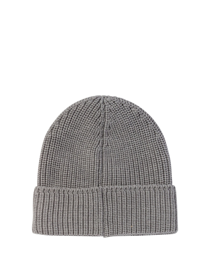 Ribbed Beanie Hats Grey