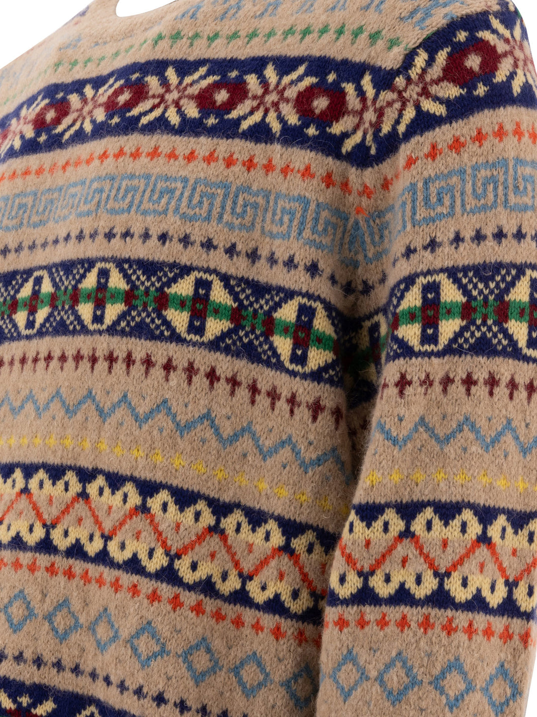 Fair Isle Knitwear Beige