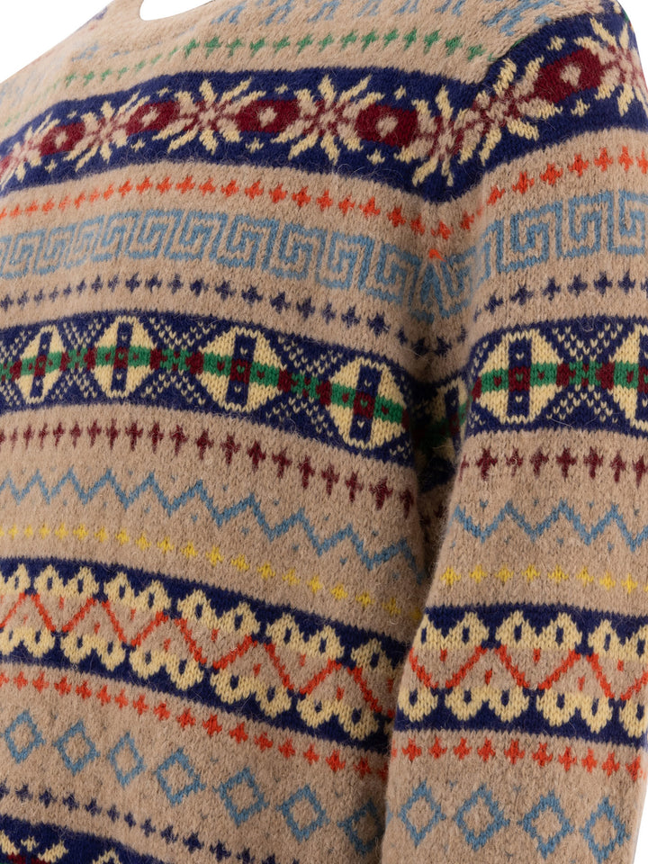 Fair Isle Knitwear Beige