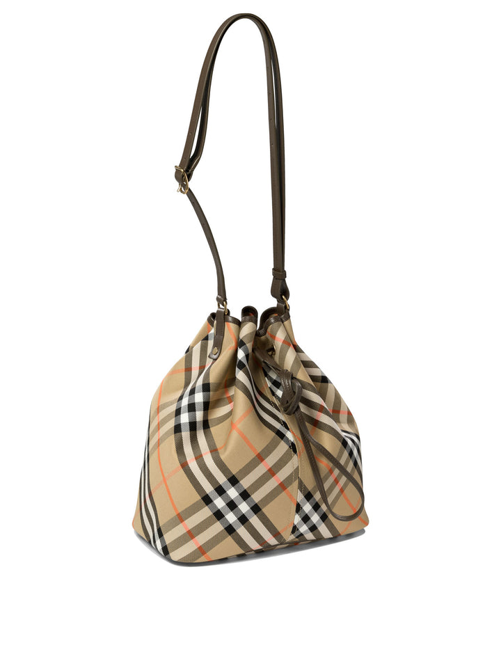 Vintage Check Shoulder Bags Beige