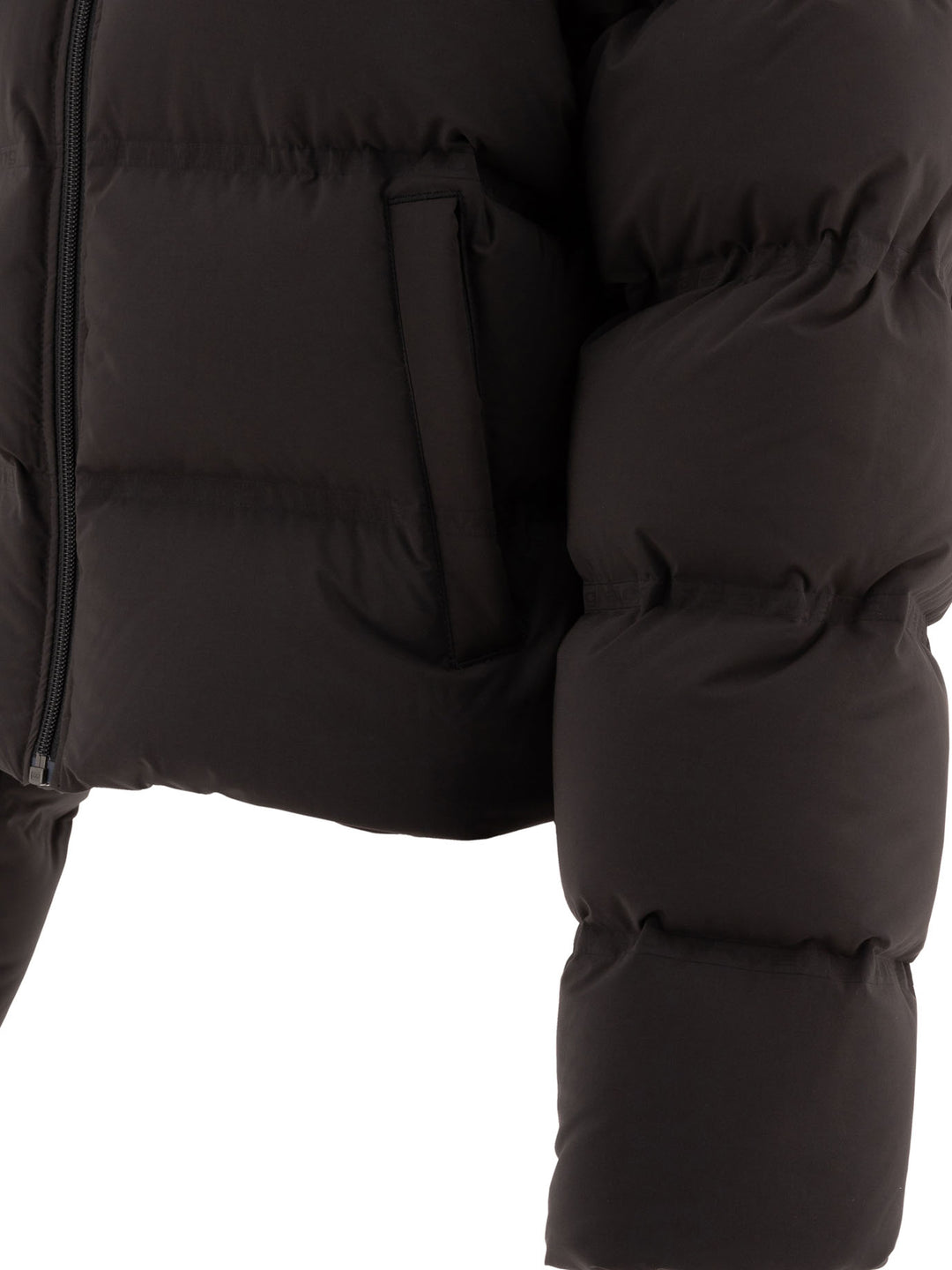 Down Jacket With Logo Jackets Black