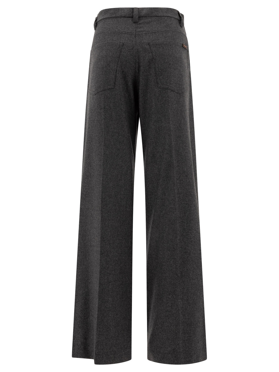 Virgin Wool And Cashmere Flannel Trousers Grey