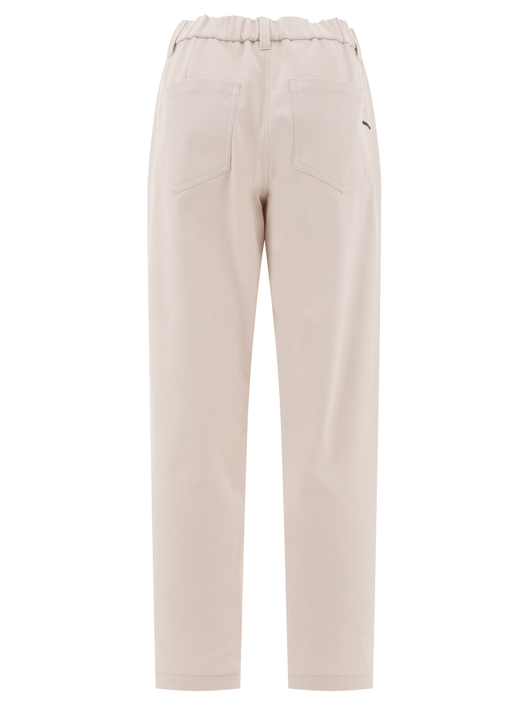 Shiny Bartack Trousers White