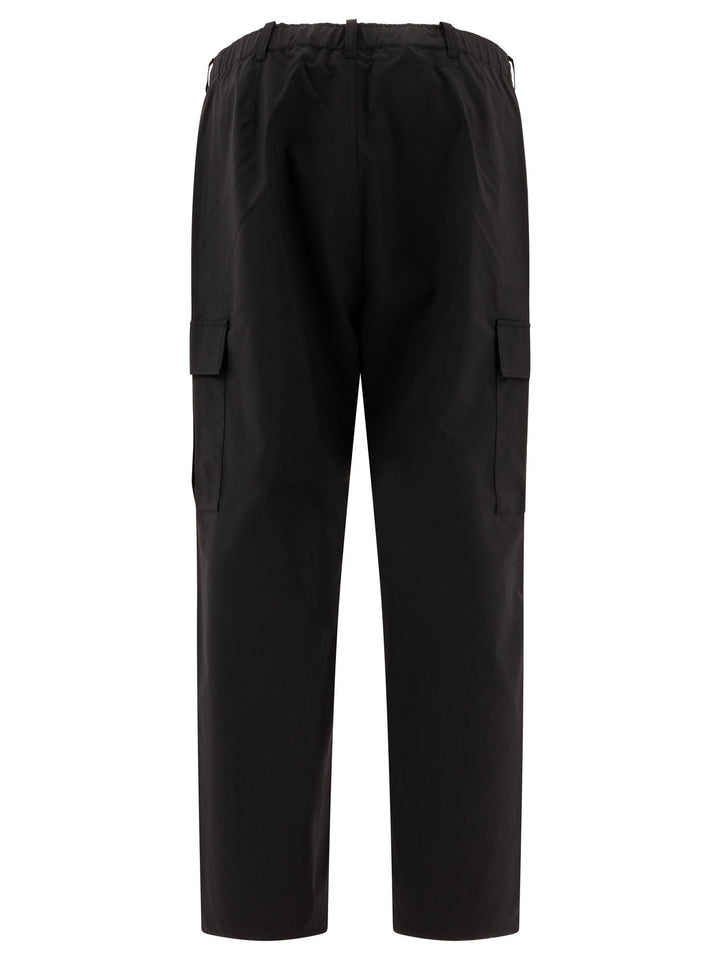 Wool Blend Twill Trousers Black