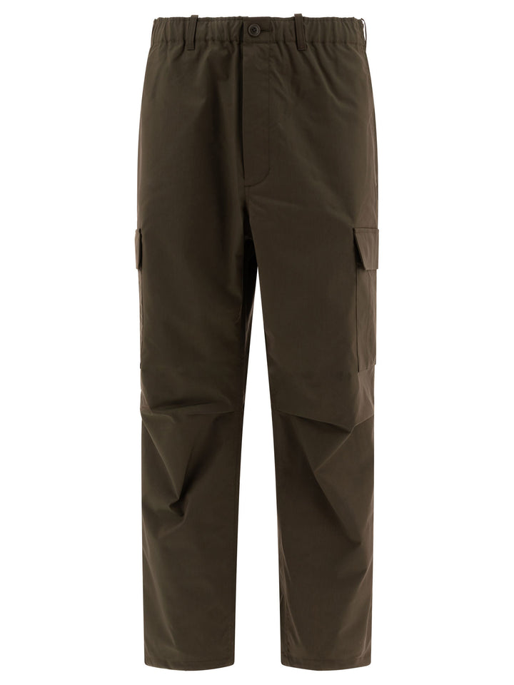 Wool Blend Twill Trousers Green