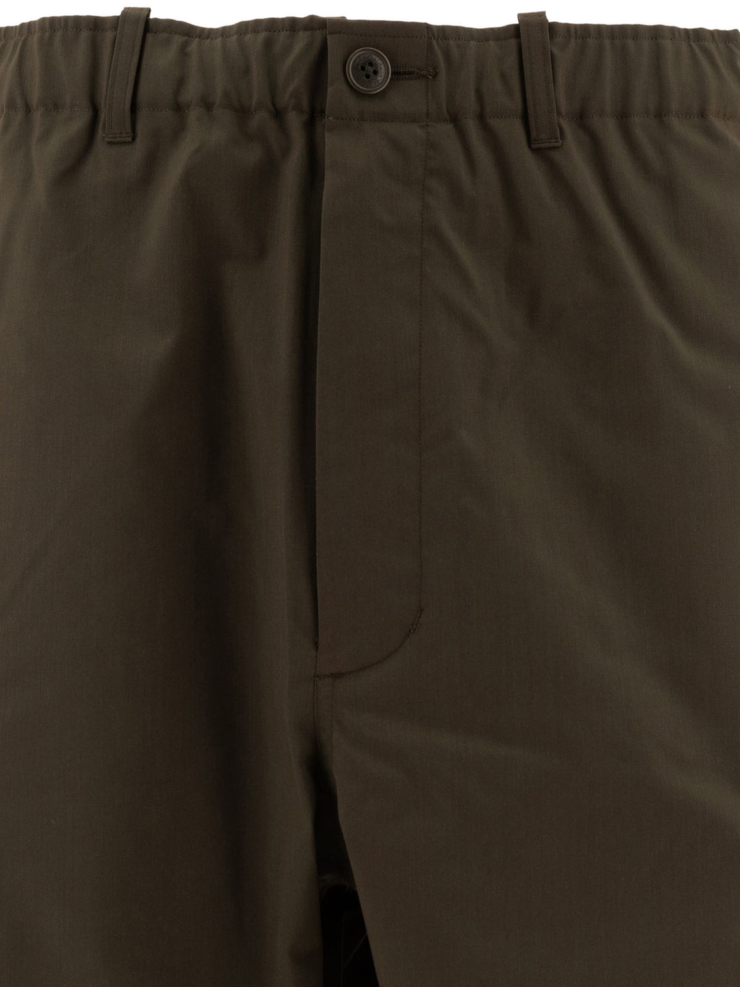 Wool Blend Twill Trousers Green