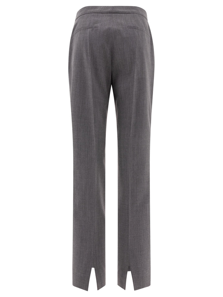 Tailored  With Centre-Back Slit Trousers Grey