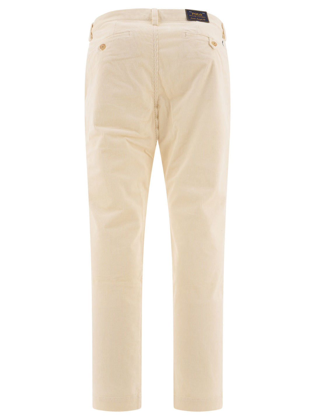 Straight-Leg Corduroy Trousers Beige