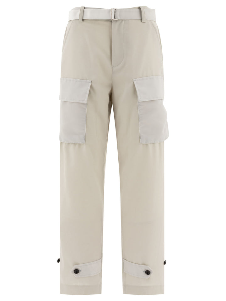 Belted Cargo Trousers Beige