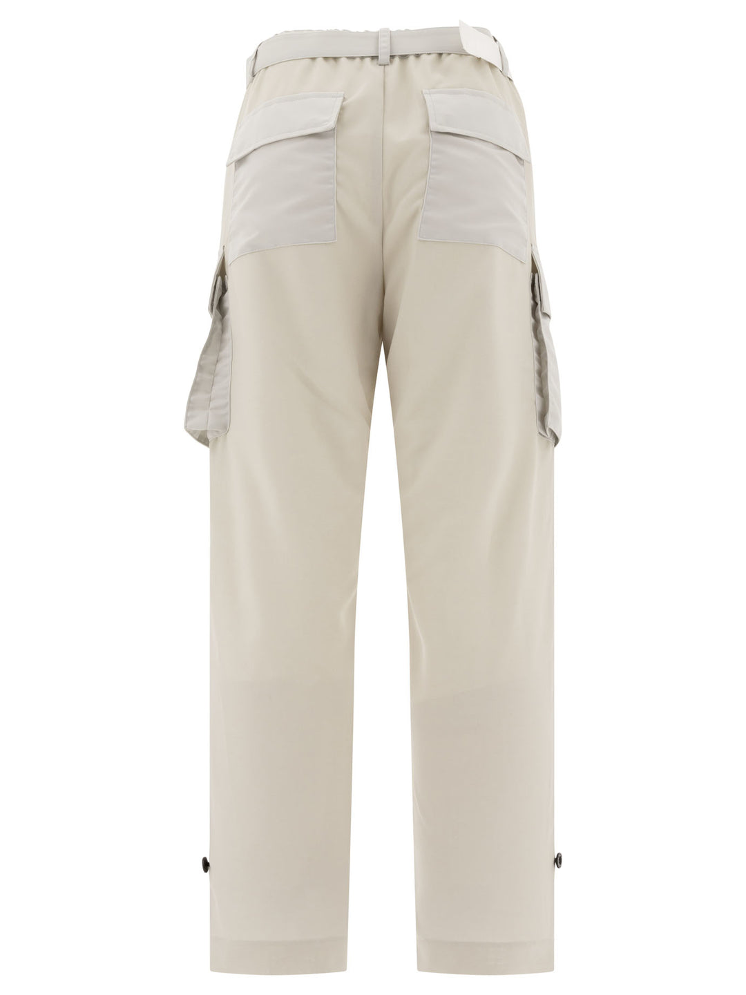 Belted Cargo Trousers Beige