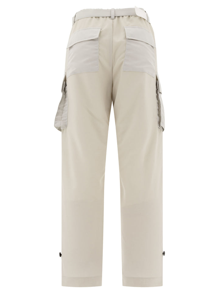 Belted Cargo Trousers Beige