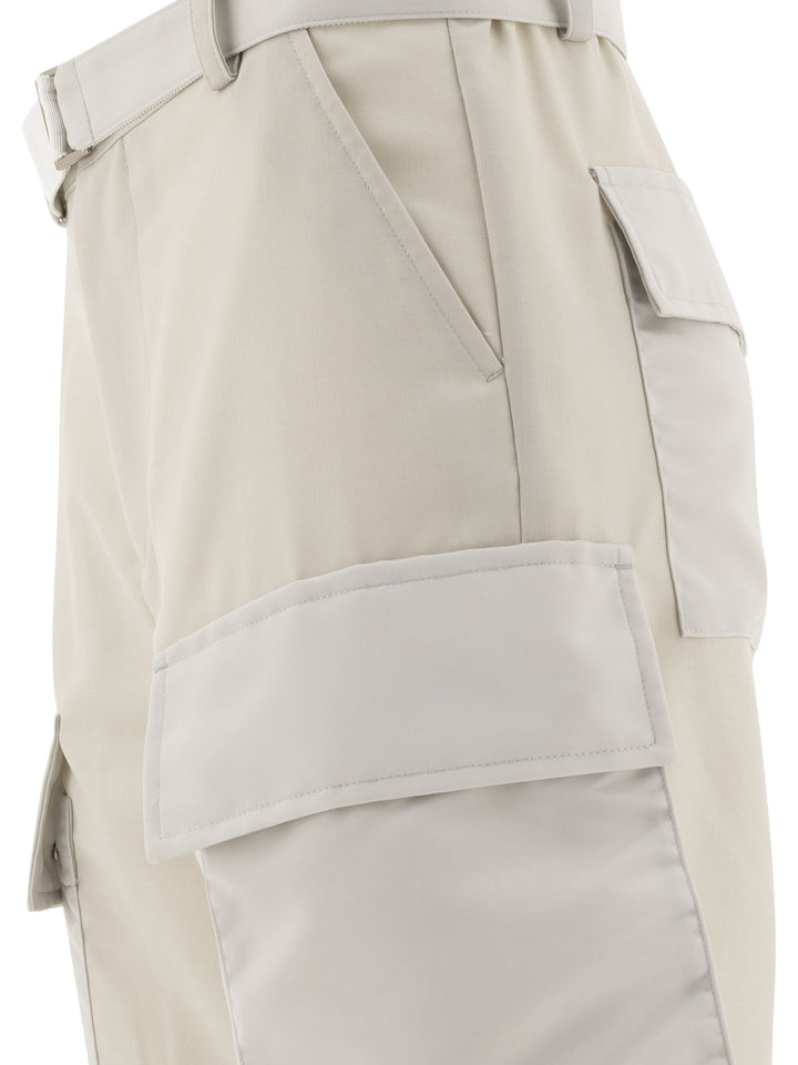 Belted Cargo Trousers Beige