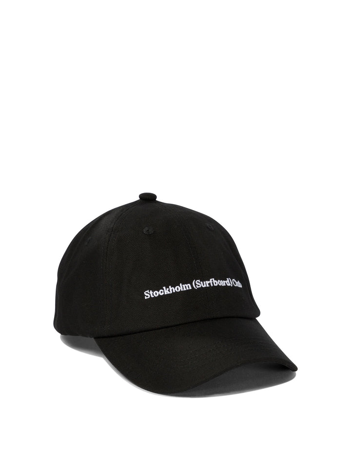 Baseball Cap With Embroidered Logo Hats Black