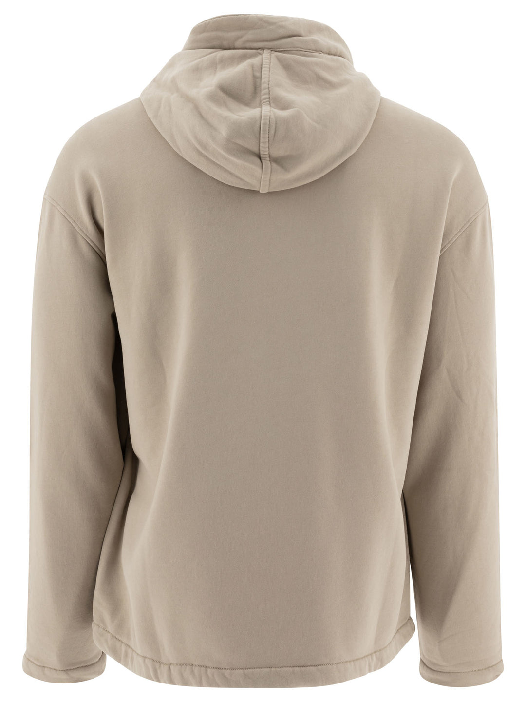 Brushed And Emerized Diagonal Fleece Sweatshirts Beige