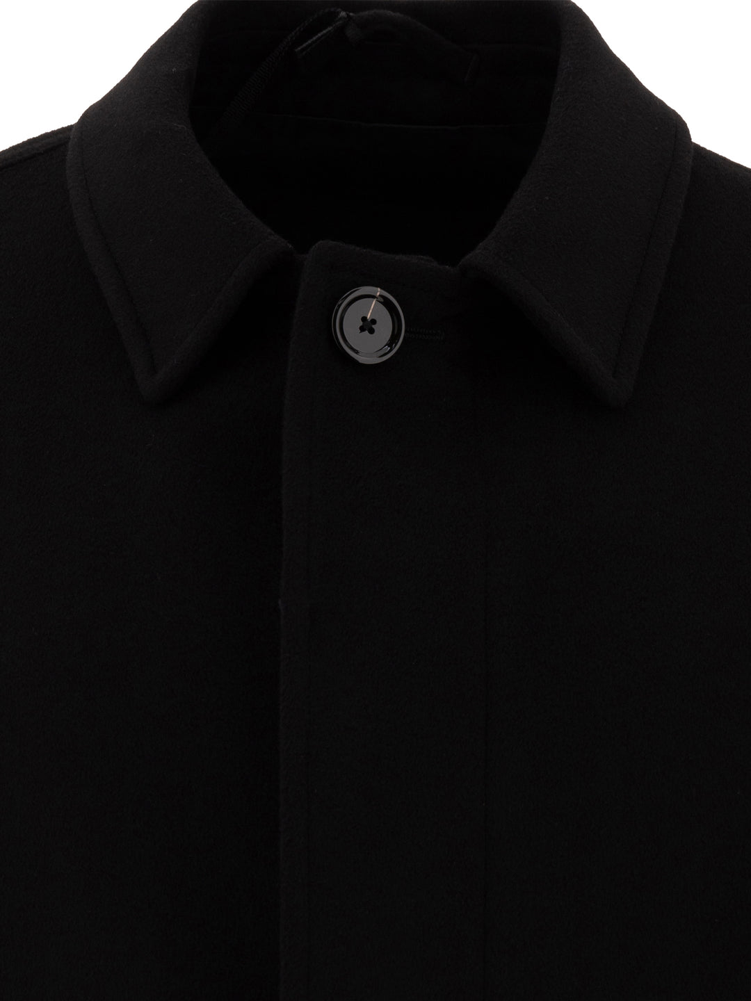 Single-Breasted Wool Blazer Jackets Black